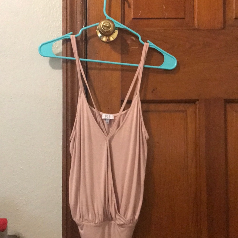 Blush colored body suit